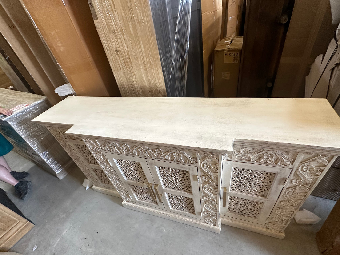 Allie Carved Breakfront Sideboard