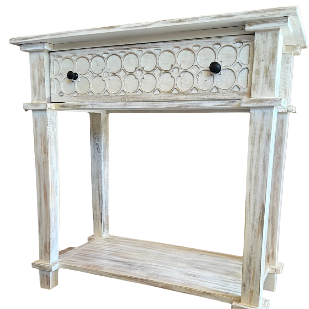 Whitewash Fretwork Chest/Nightstand