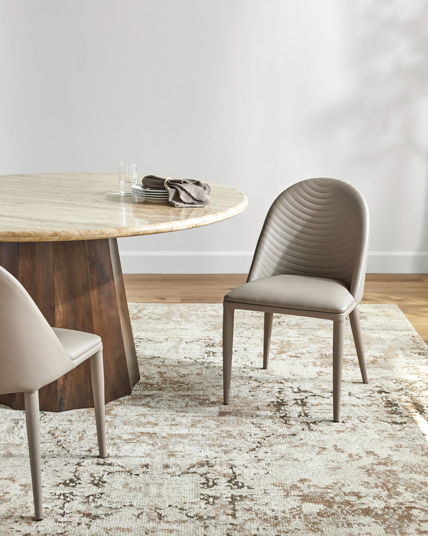 Sophie Faux Leather Dining Chair, Beige