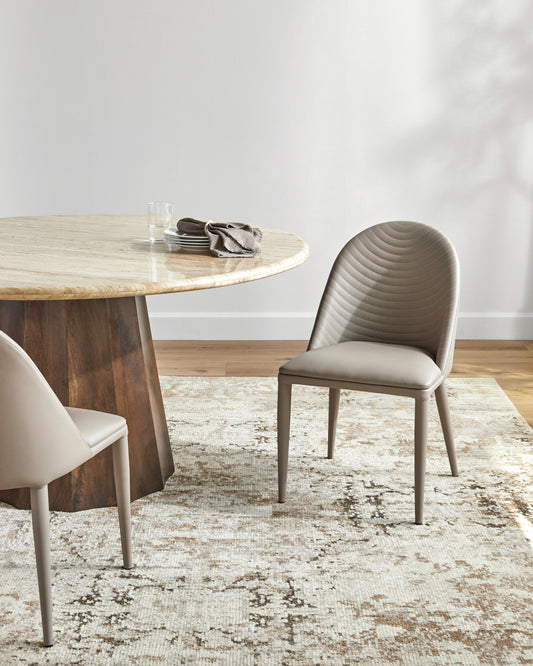 Sophie Faux Leather Dining Chair, Beige