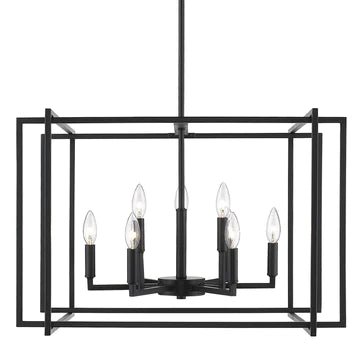 Tribeca 9 Light Chandelier, Black