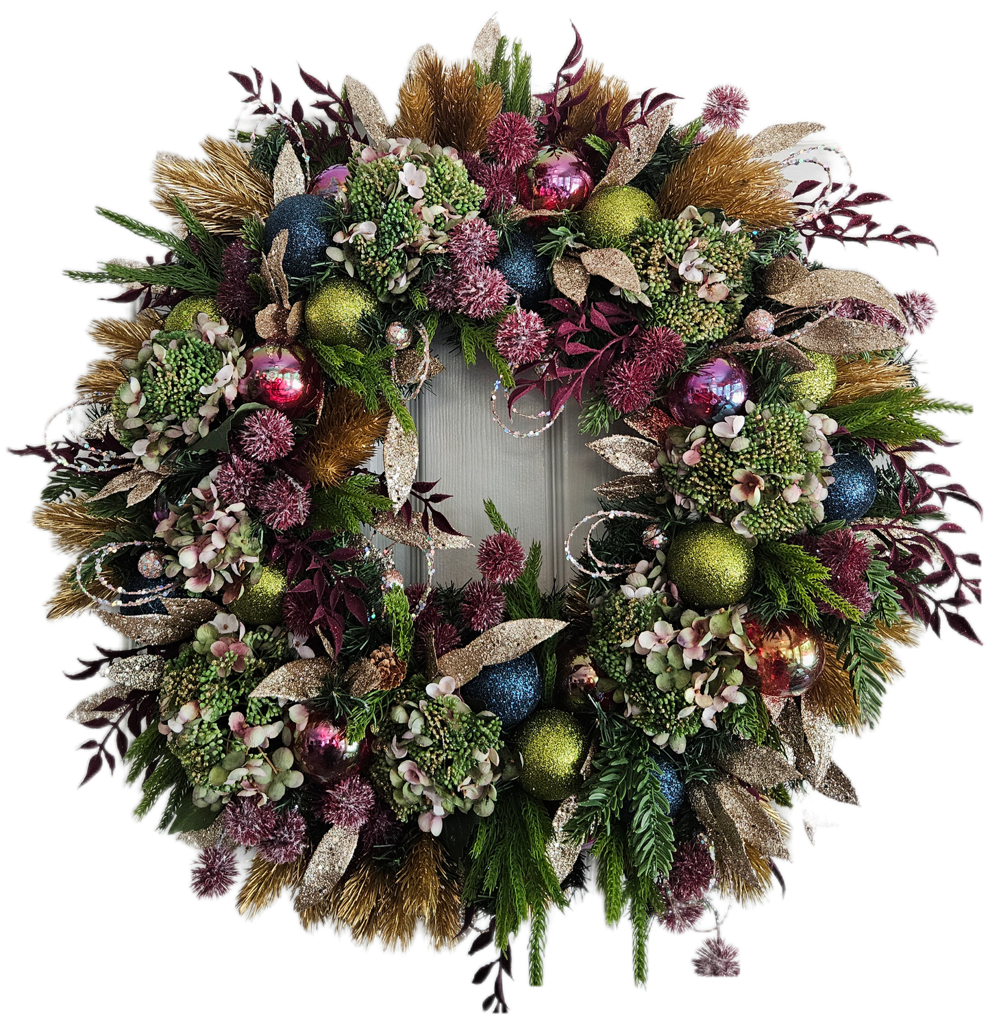 Gem Toned Holiday Wreath