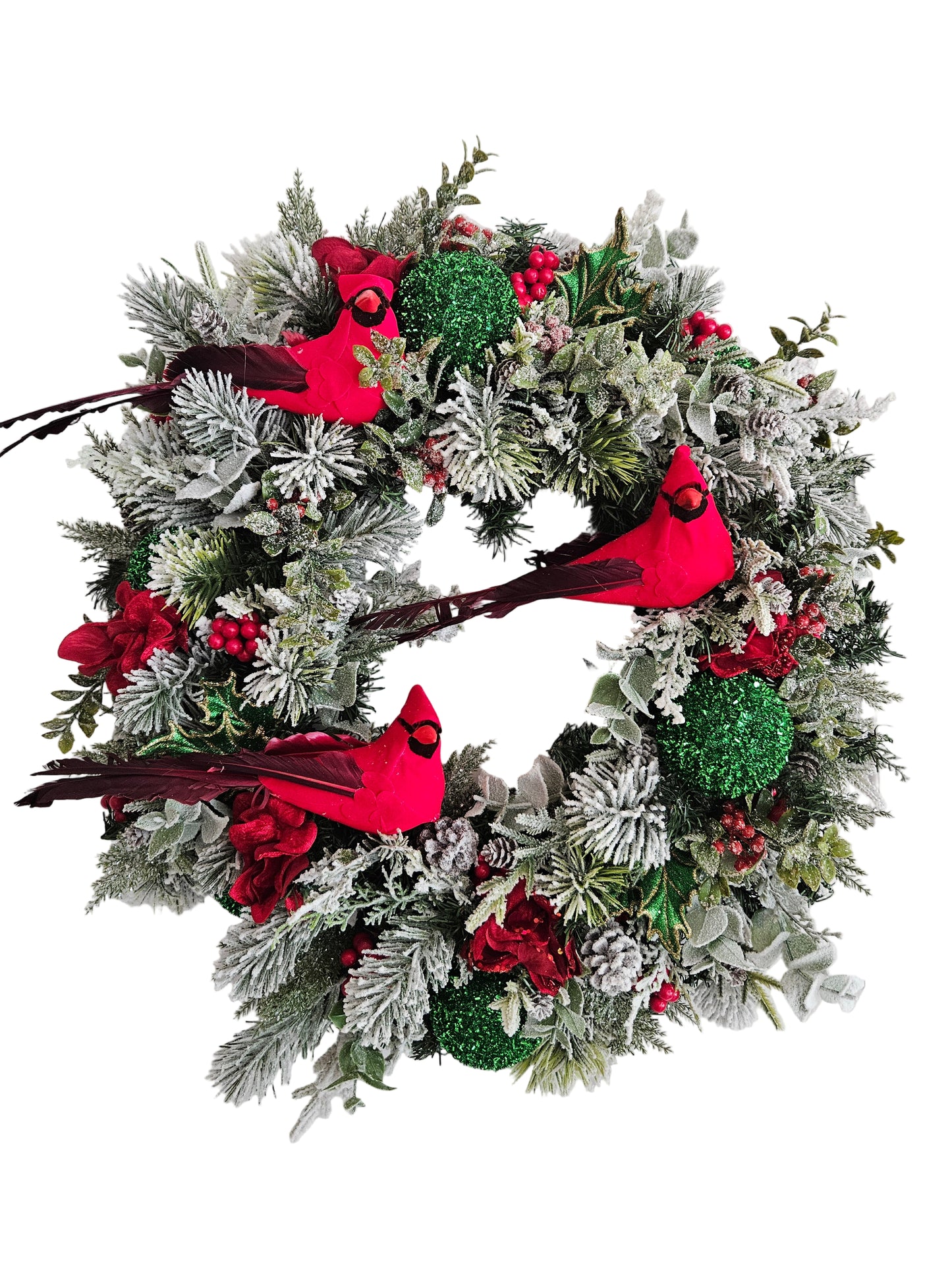Cardinal Holiday Wreath