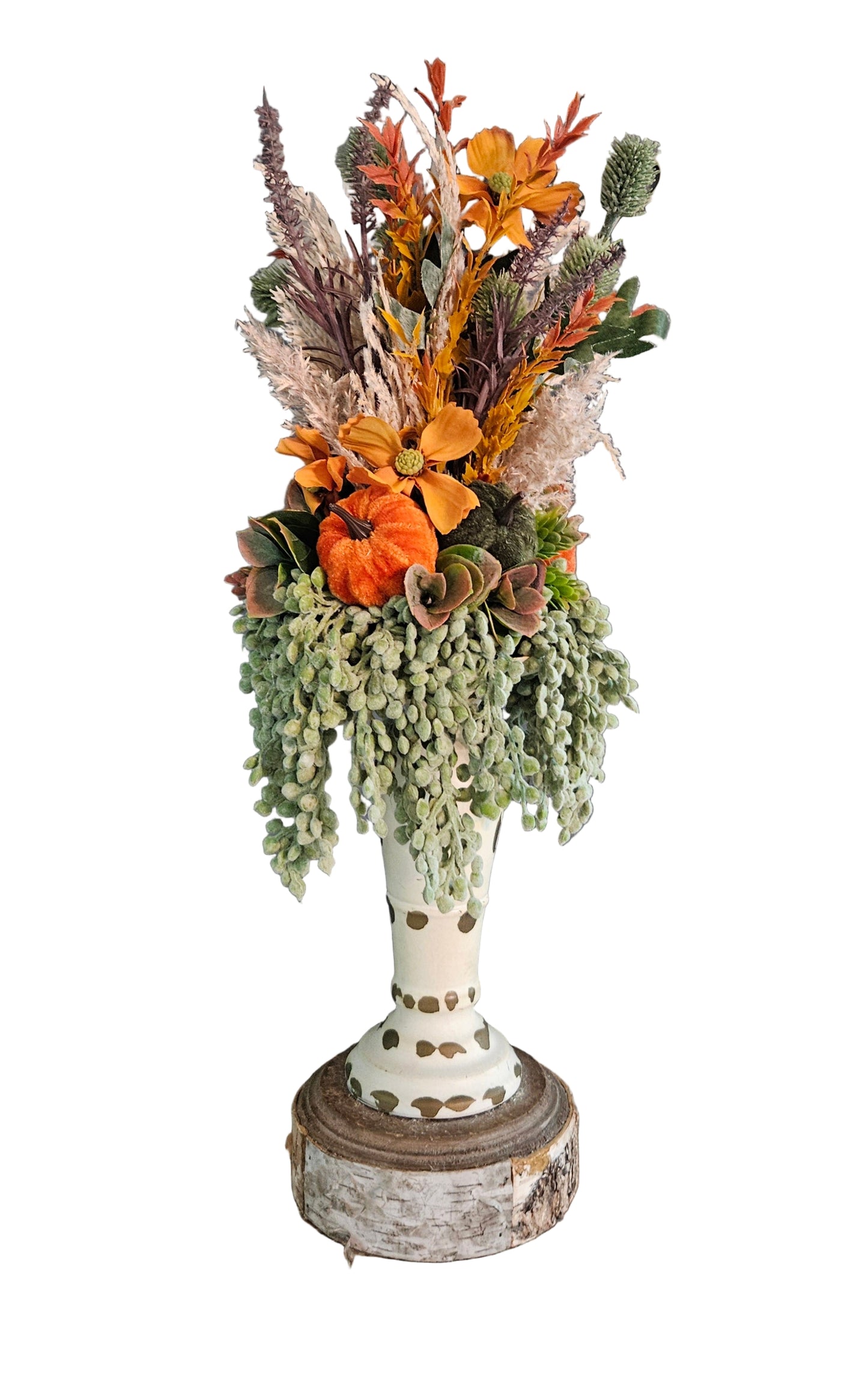 Pampas Grass and Thistle Candle Topper