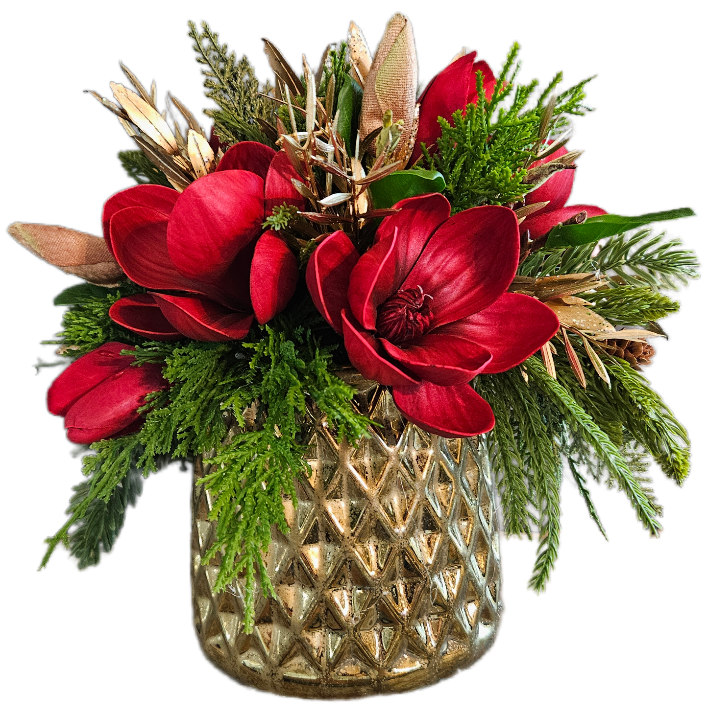 Red Magnolia Floral Arrangement