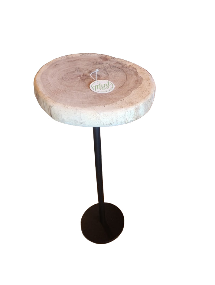 Handmade Blackjack Oak Drink Table