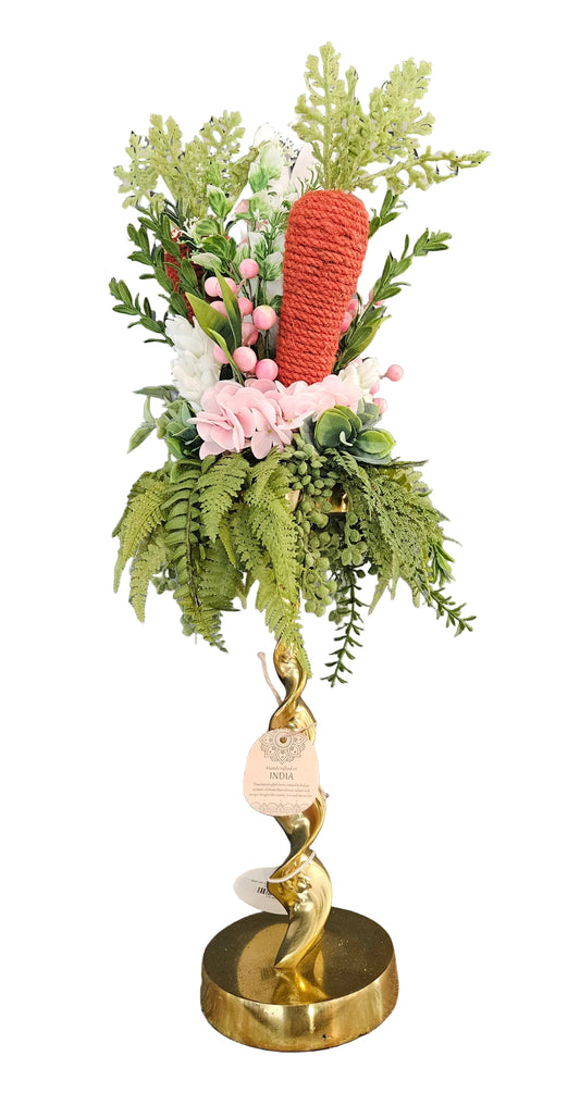 Twine Carrot and Velvet Bunny Candle Topper