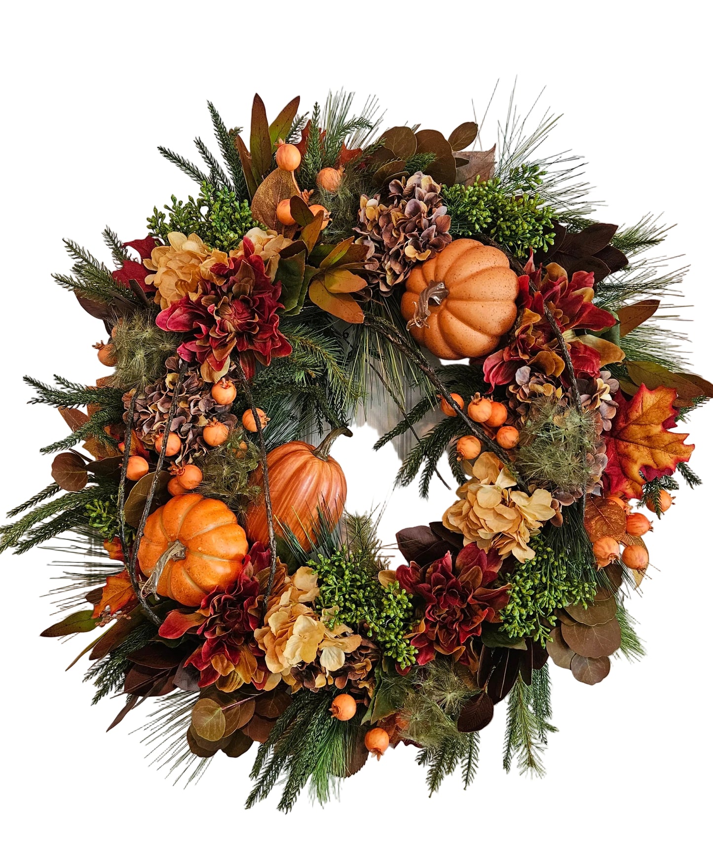 Orange Pumpkin Wreath