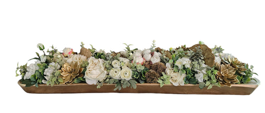 Long Gold & Cream Centerpiece