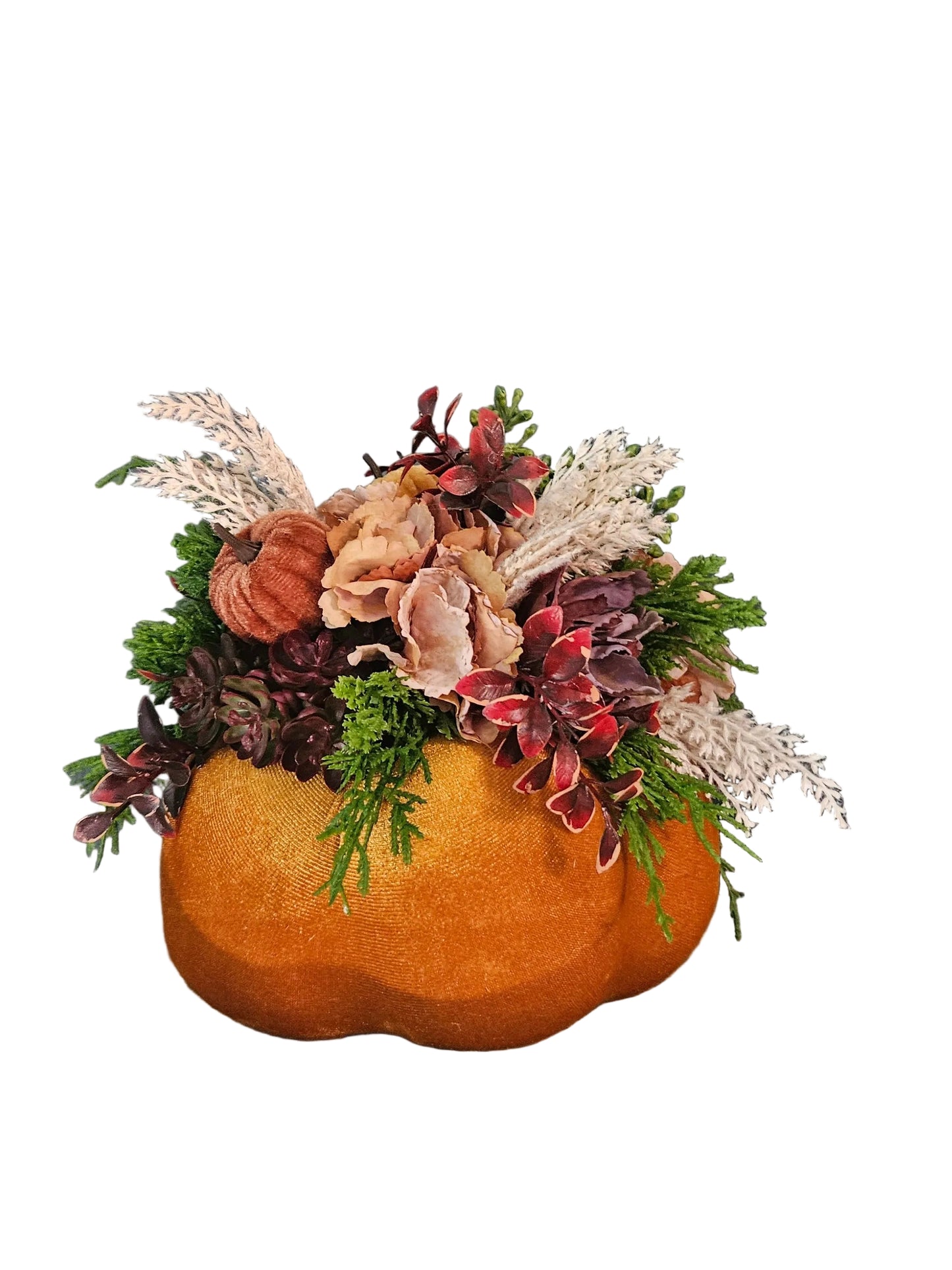 Velvet Pumpkin Arrangement