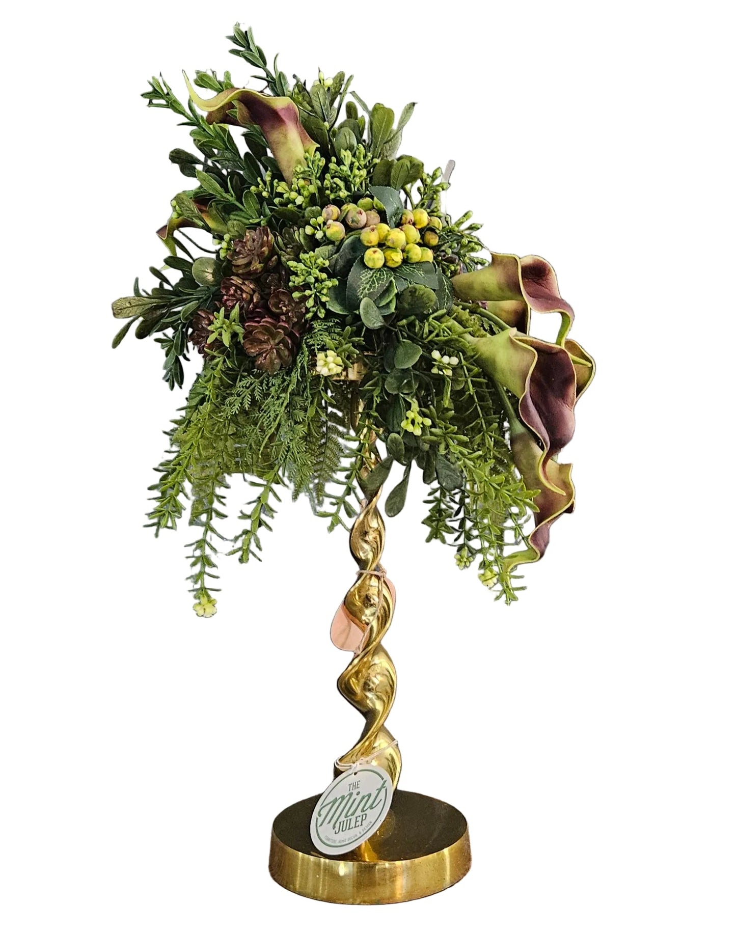 Eggplant Calla Lily Candle Topper