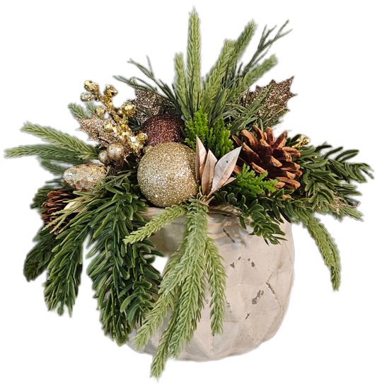 8" tall Winter Gold Sit Around