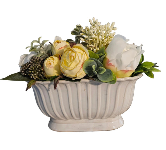 Oblong Pale Yellow Arrangement