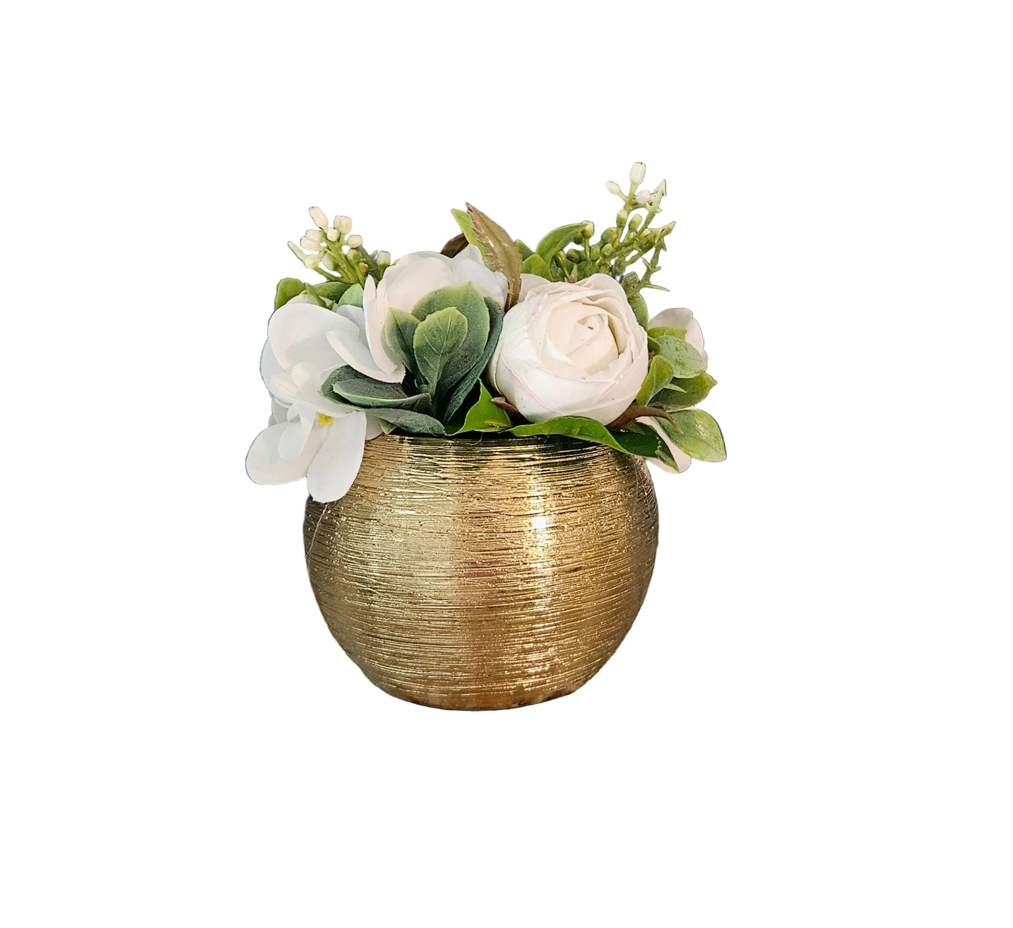 Sit Around In Gold Ribbed Container