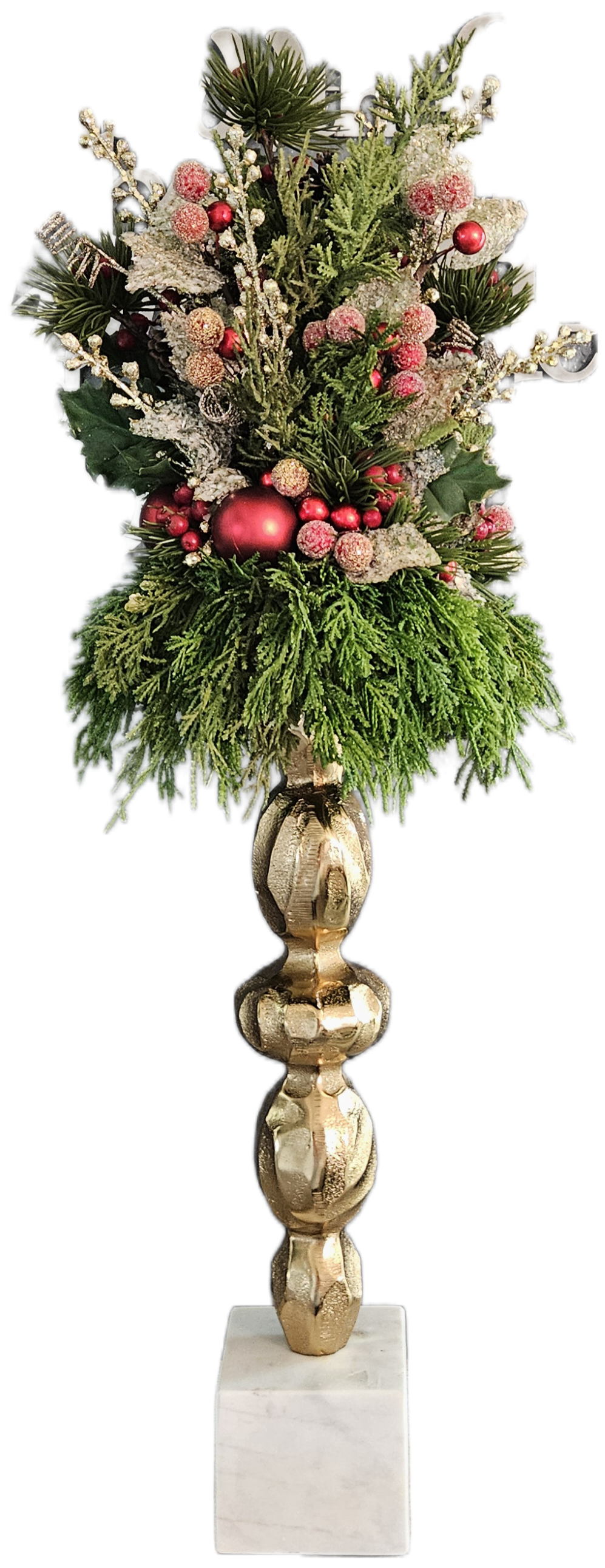 Frosty Berry Candle Topper