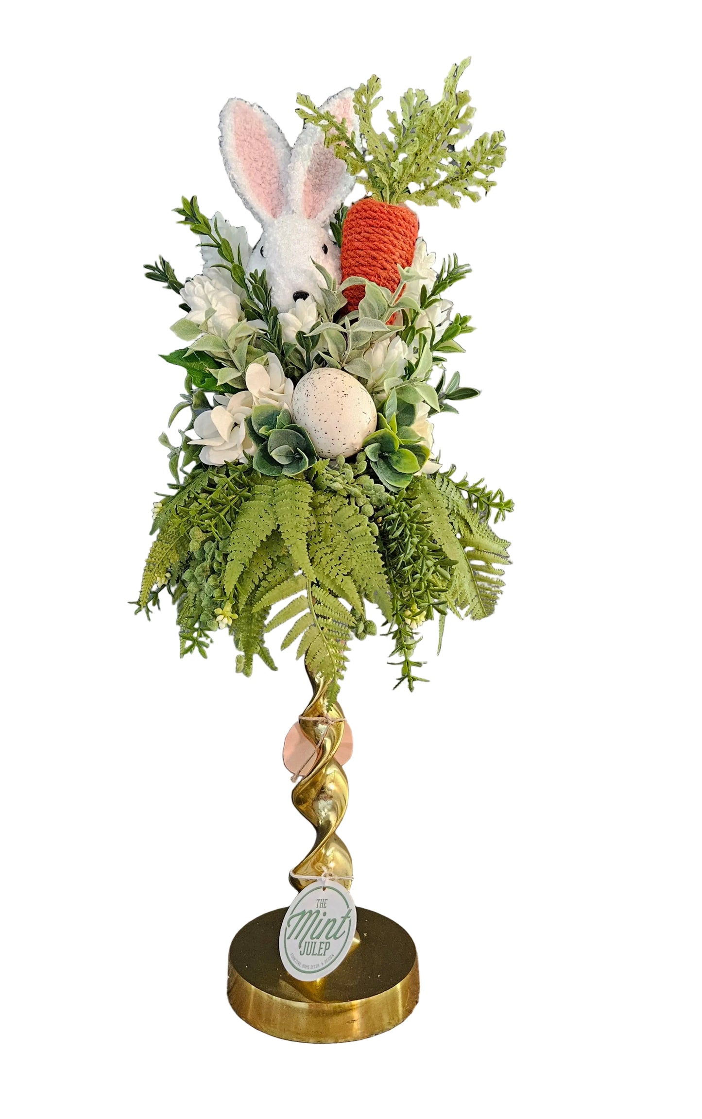 Fuzzy Bunny & Carrot Candle Topper