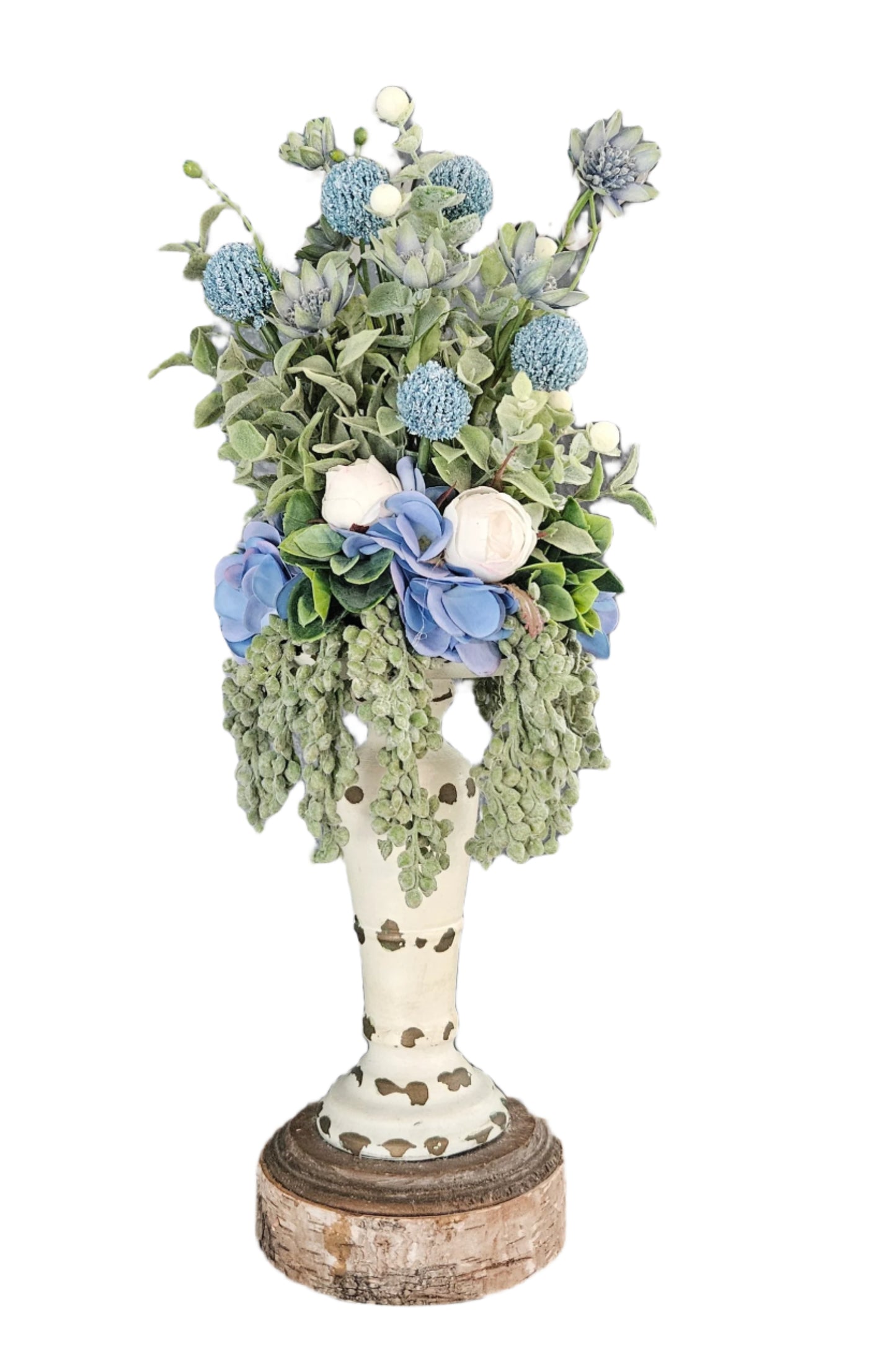 Blue Thistle Candle Topper