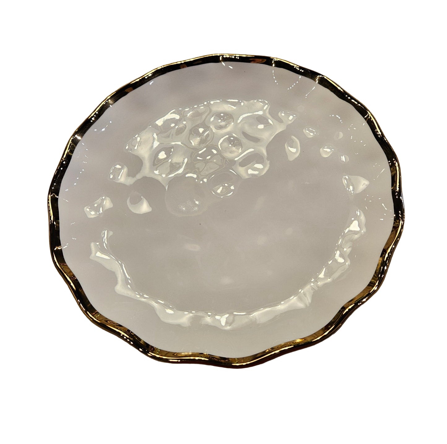 9" Scalloped Gold Trimmed Salad Plate