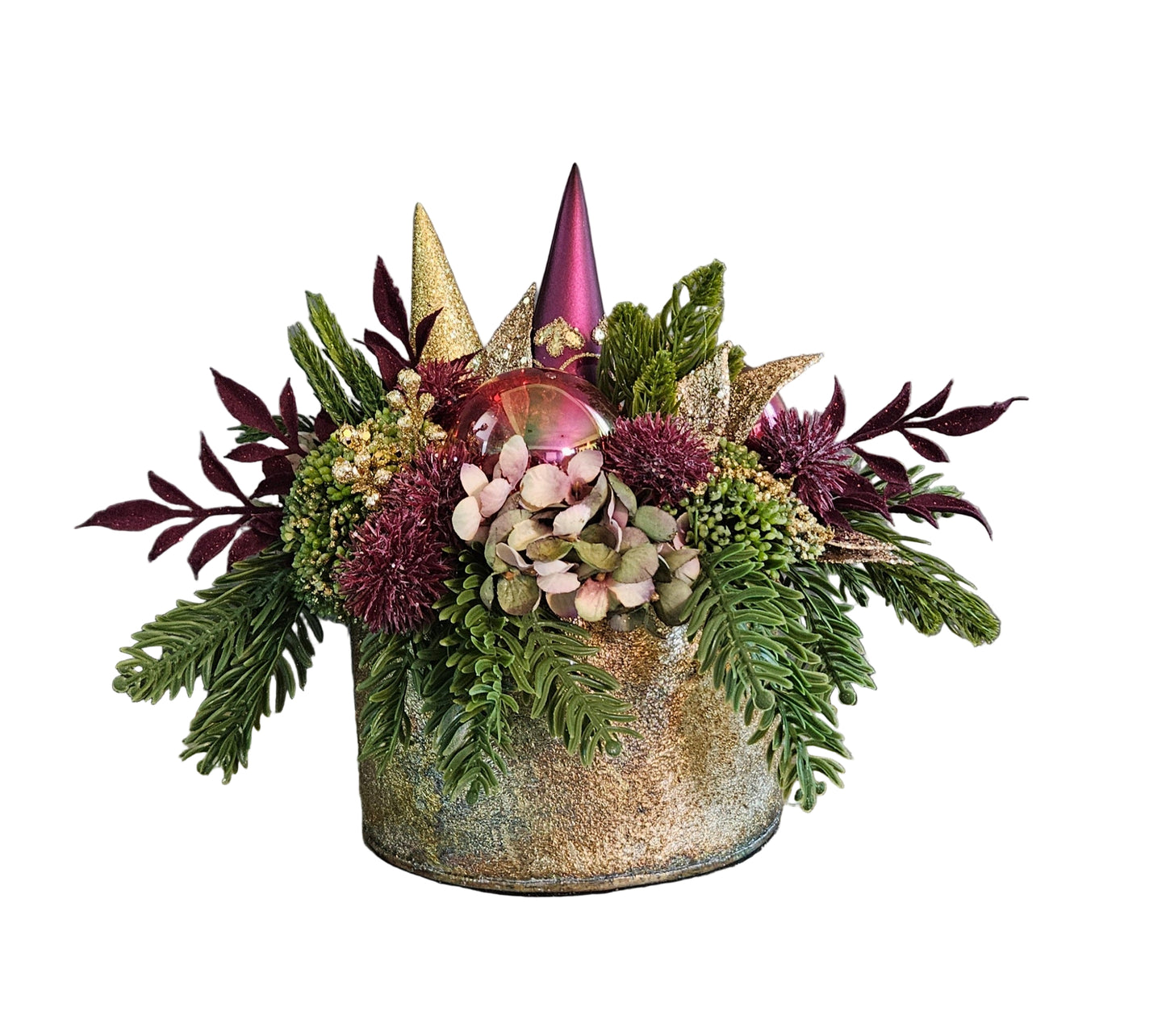 Purple & Gold Holiday Arrangement