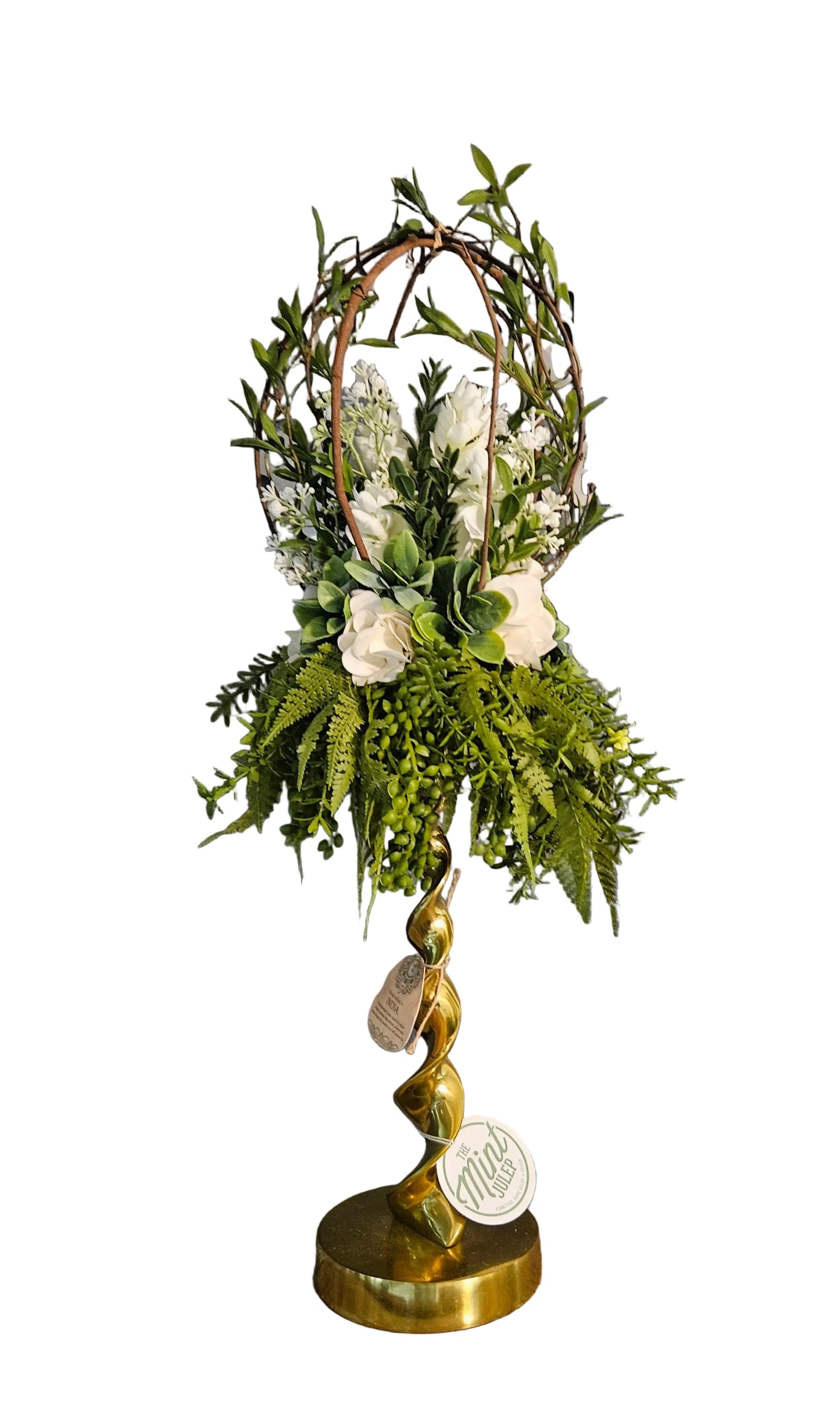 Grapevine Candle Topper with Hops Blooms