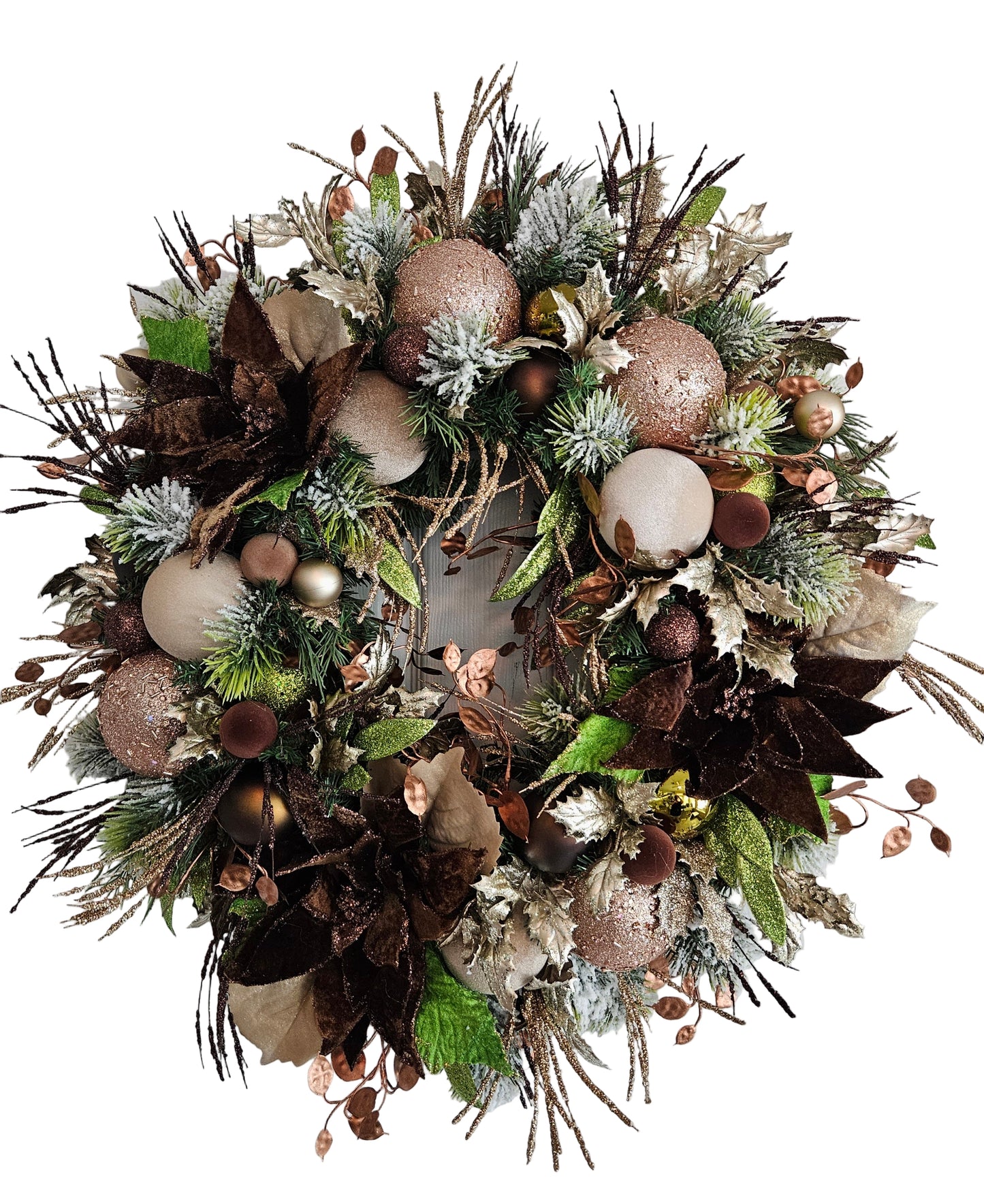 Chocolate Poinsettia Wreath