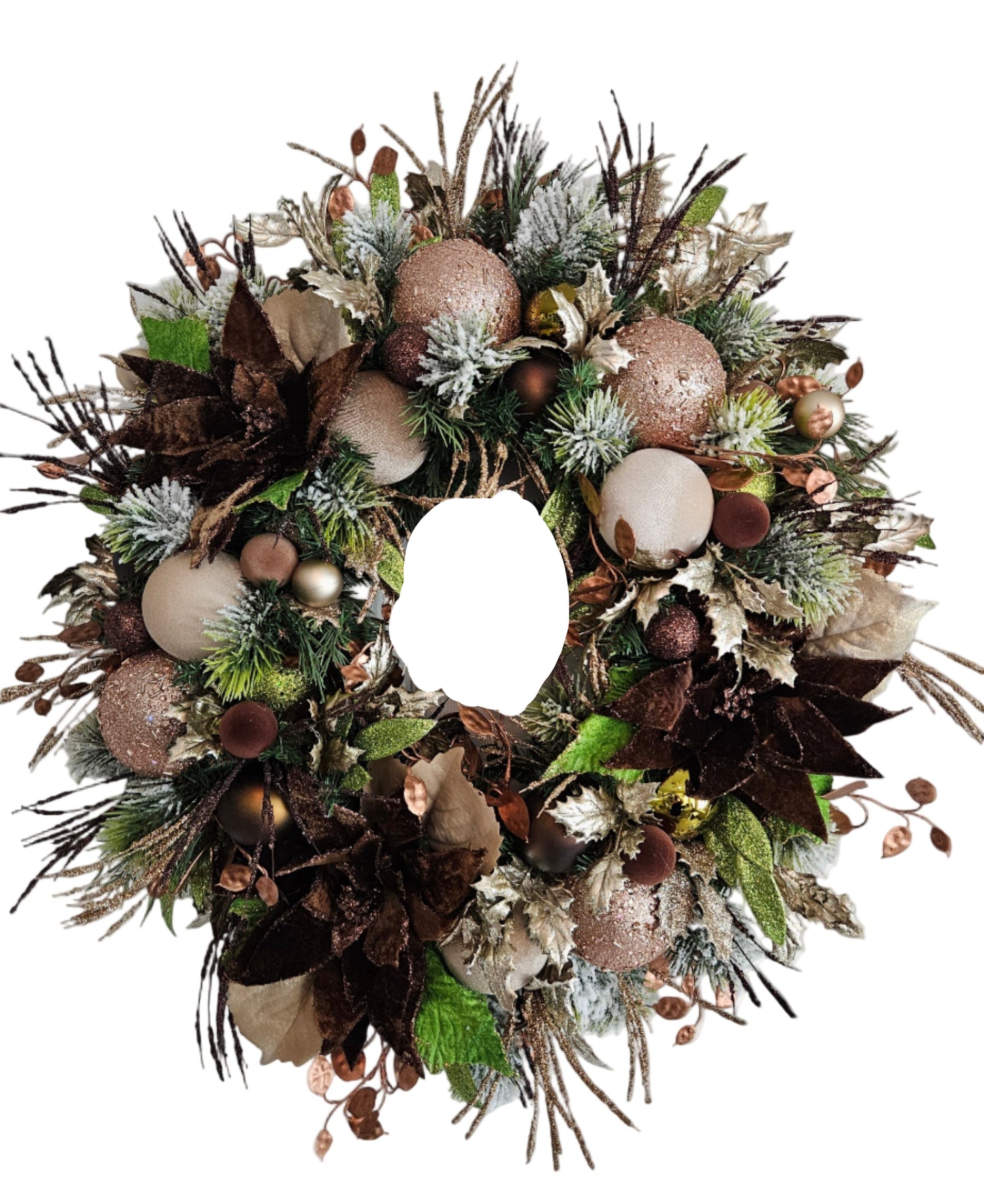 Chocolate Poinsettia Wreath