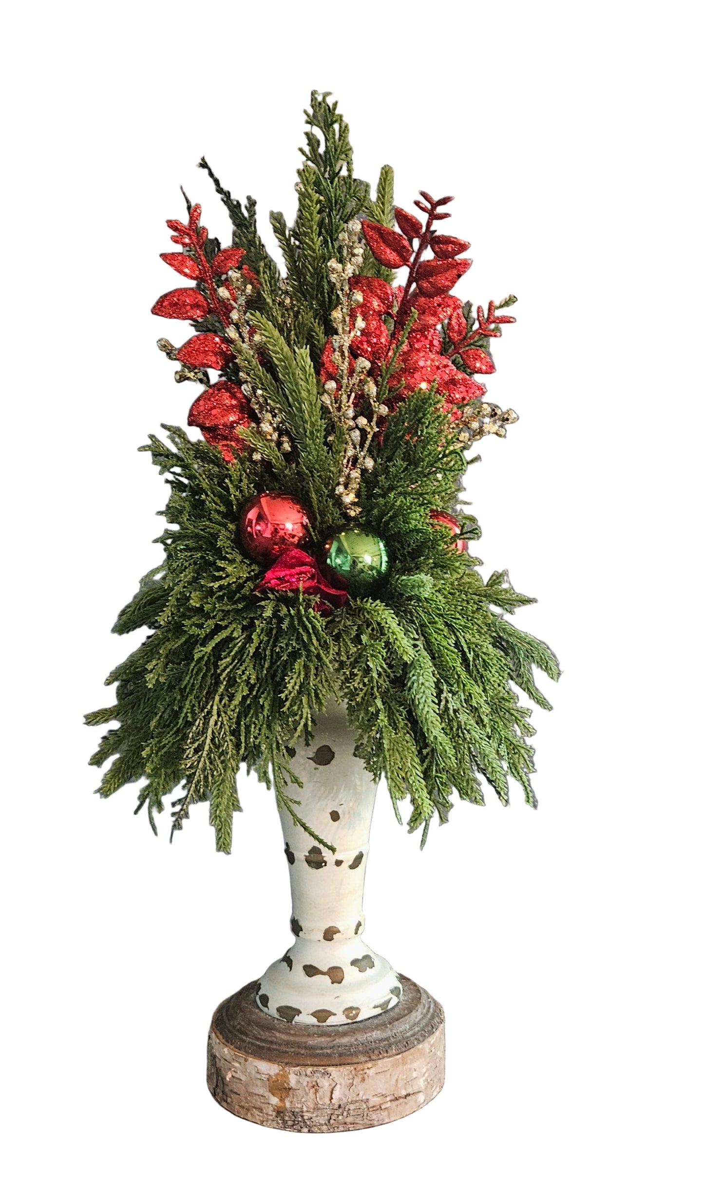 Red & Green Candle Topper