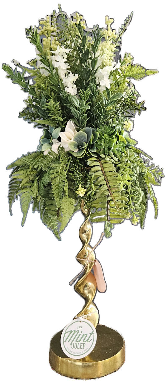Lilac Candle Topper with Fern
