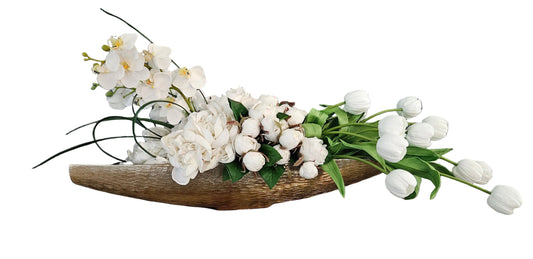 Sculptured Look Centerpiece with Real Touch Stems