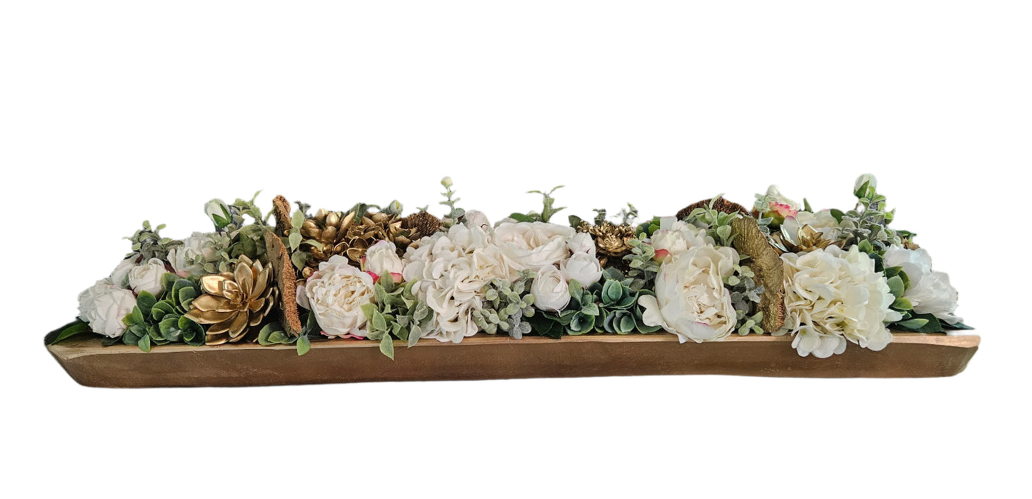 Long Gold & Cream Centerpiece