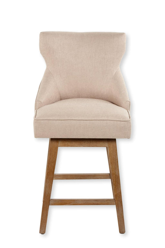 Lucy Swivel Counter Stool, Biscuit