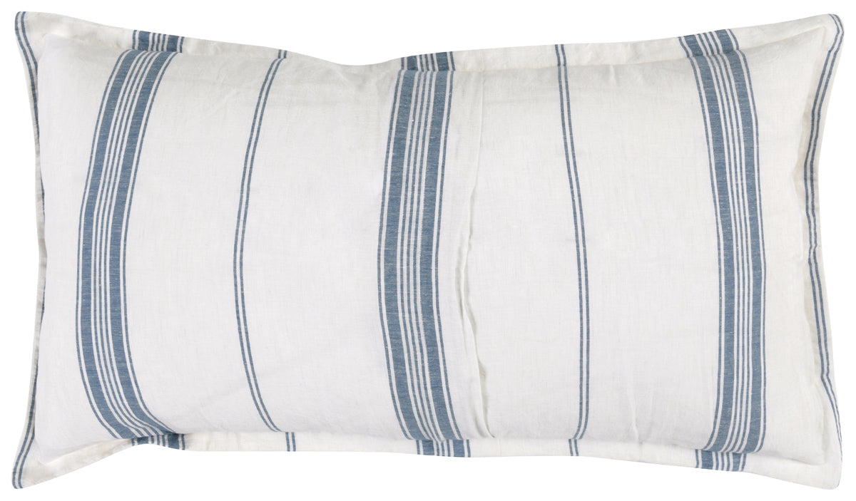 Jayson Linen Cashmere King Sham, Blue Stripe