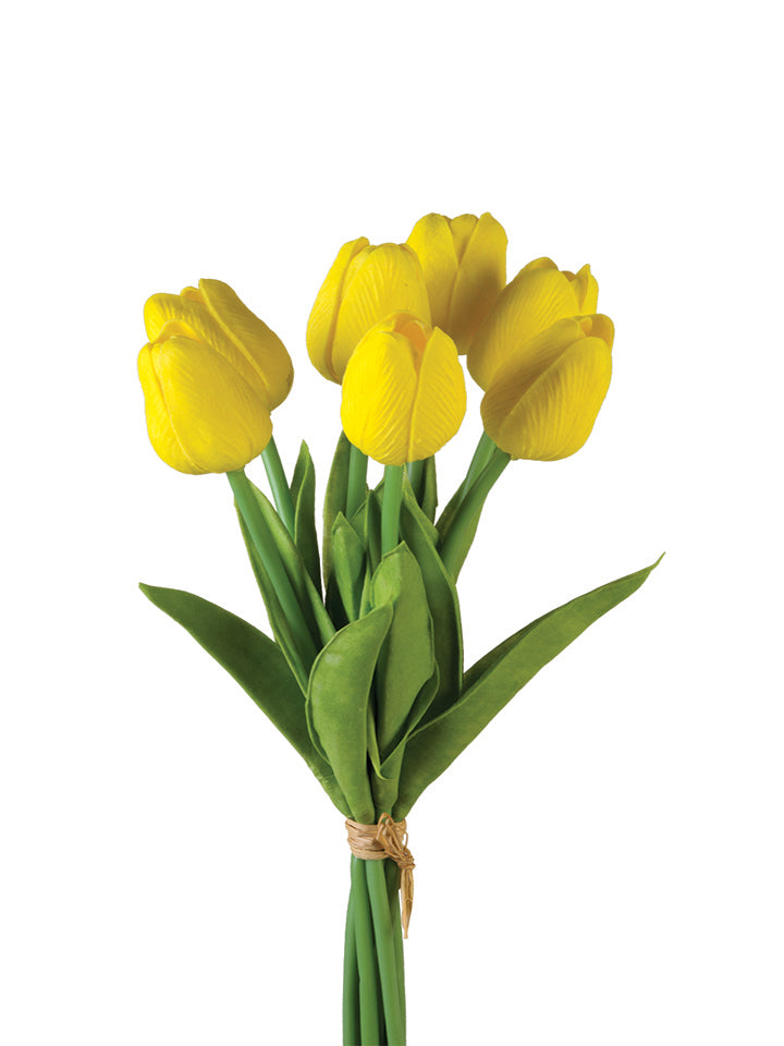 12" Real Touch Tulip Bunches (Various Colors)