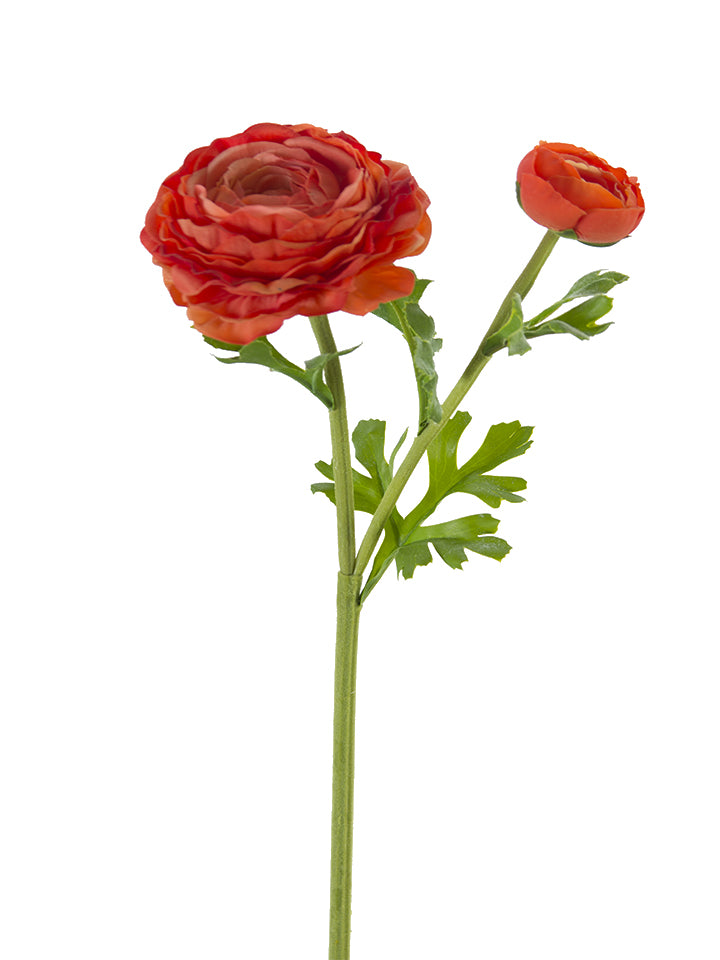 24" Real Touch Asiatic Ranunculus Stem, Orange