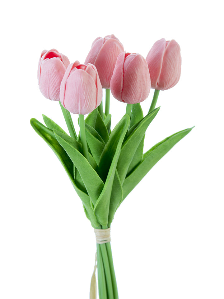 12" Real Touch Tulip Bunches (Various Colors)