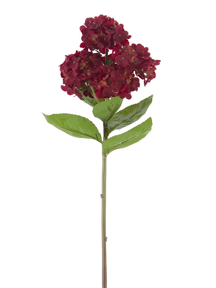 25.5" Fresh Touch Hydrangea Spray, Red