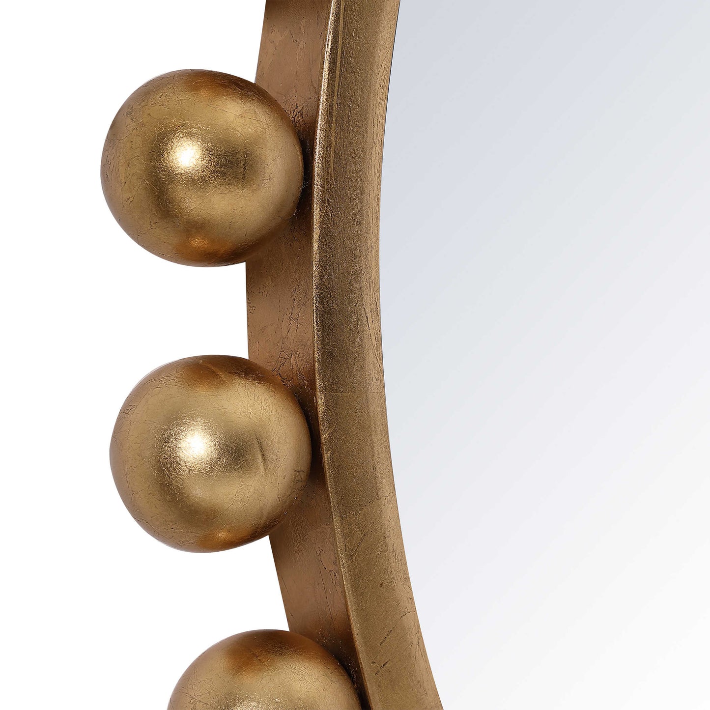Cyra Gold Round Mirror