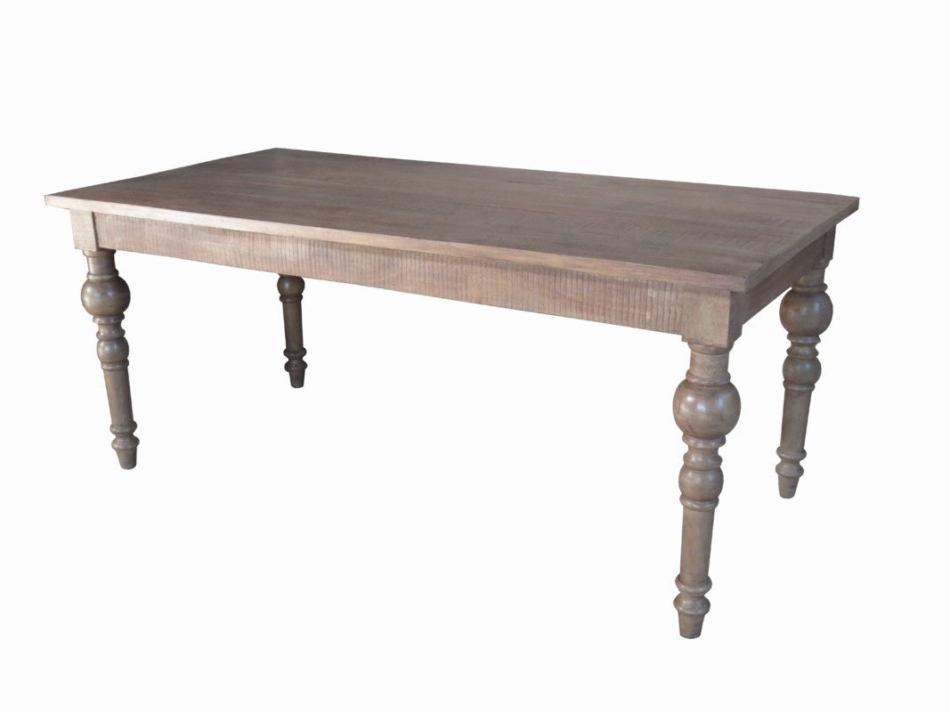 Sarah Rectangular Dining Table, Washed Caramel