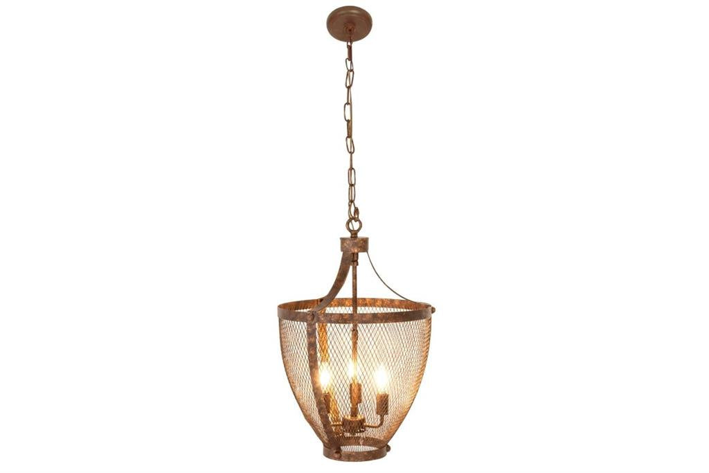 Distressed Bronze Metal Chandlelier
