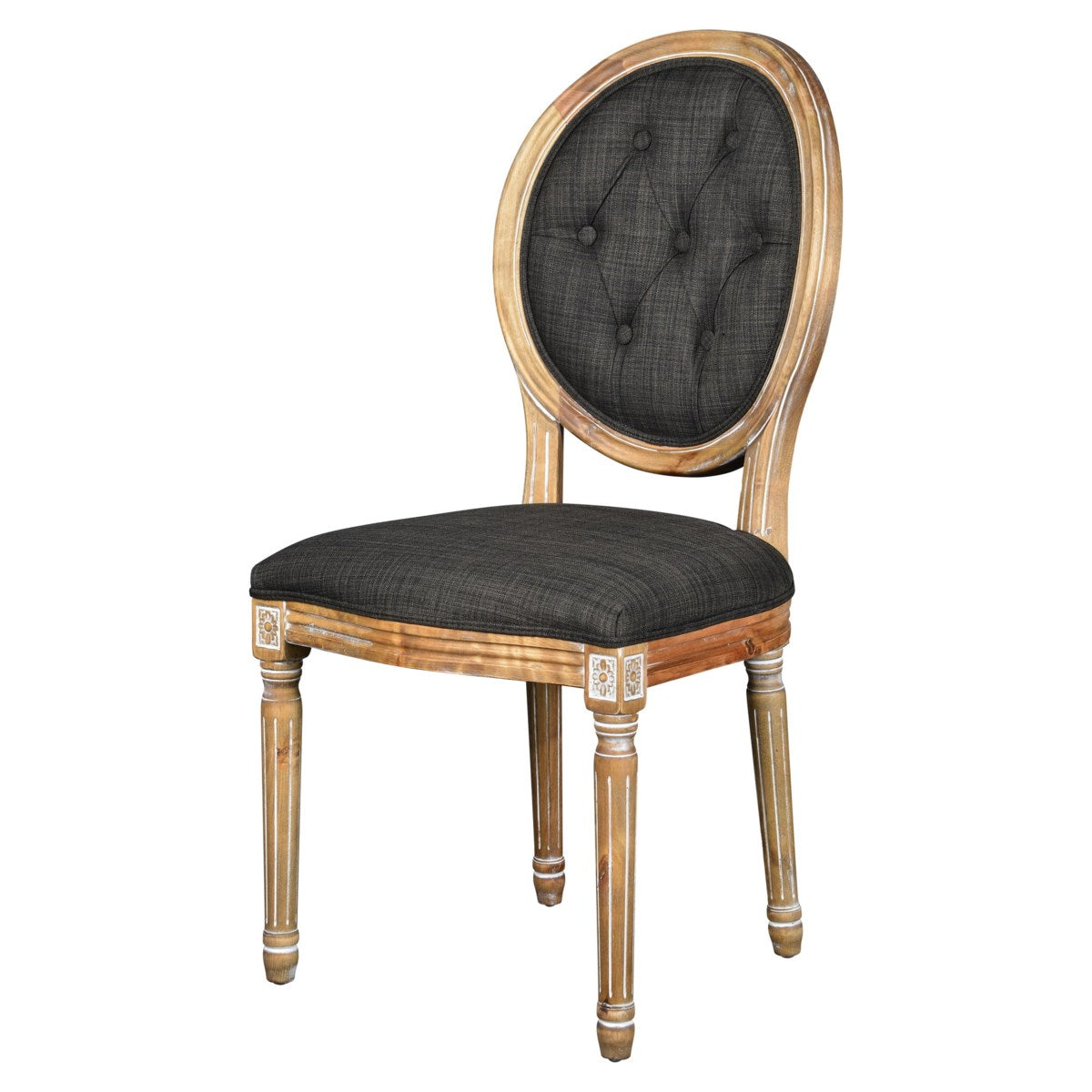 Meg Tufted Side Chair, Urban Bark