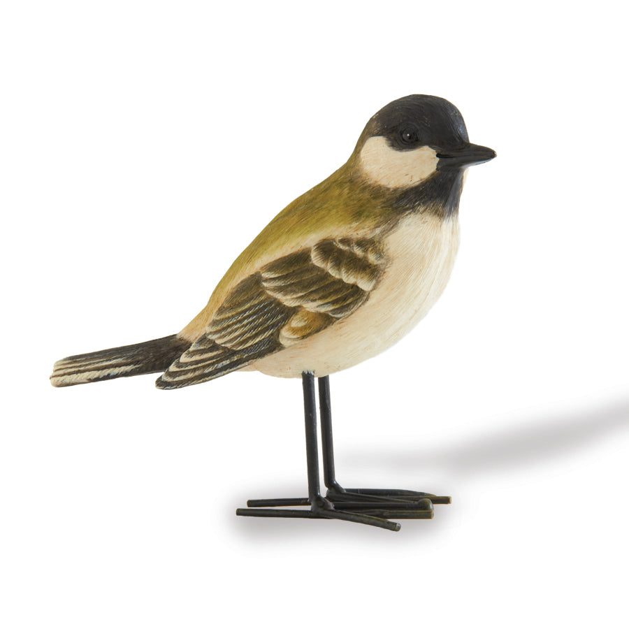Green & Black Standing Bird, Medium