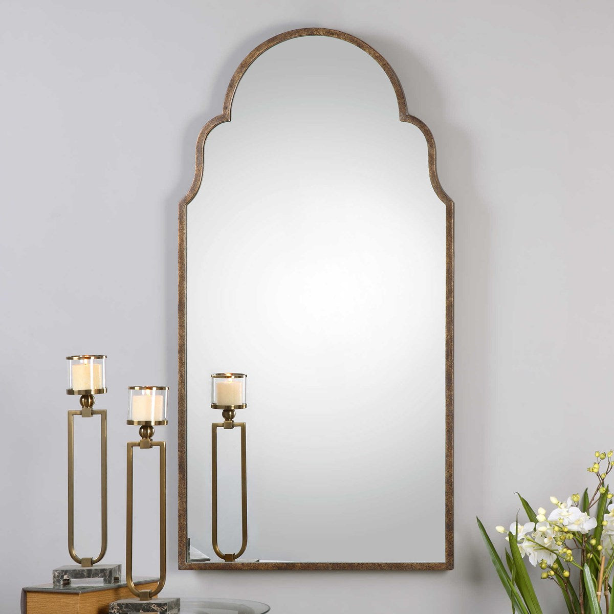 Black Tall Arched Mirror