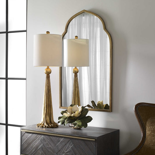 Antiqued Bronze Arched Mirror