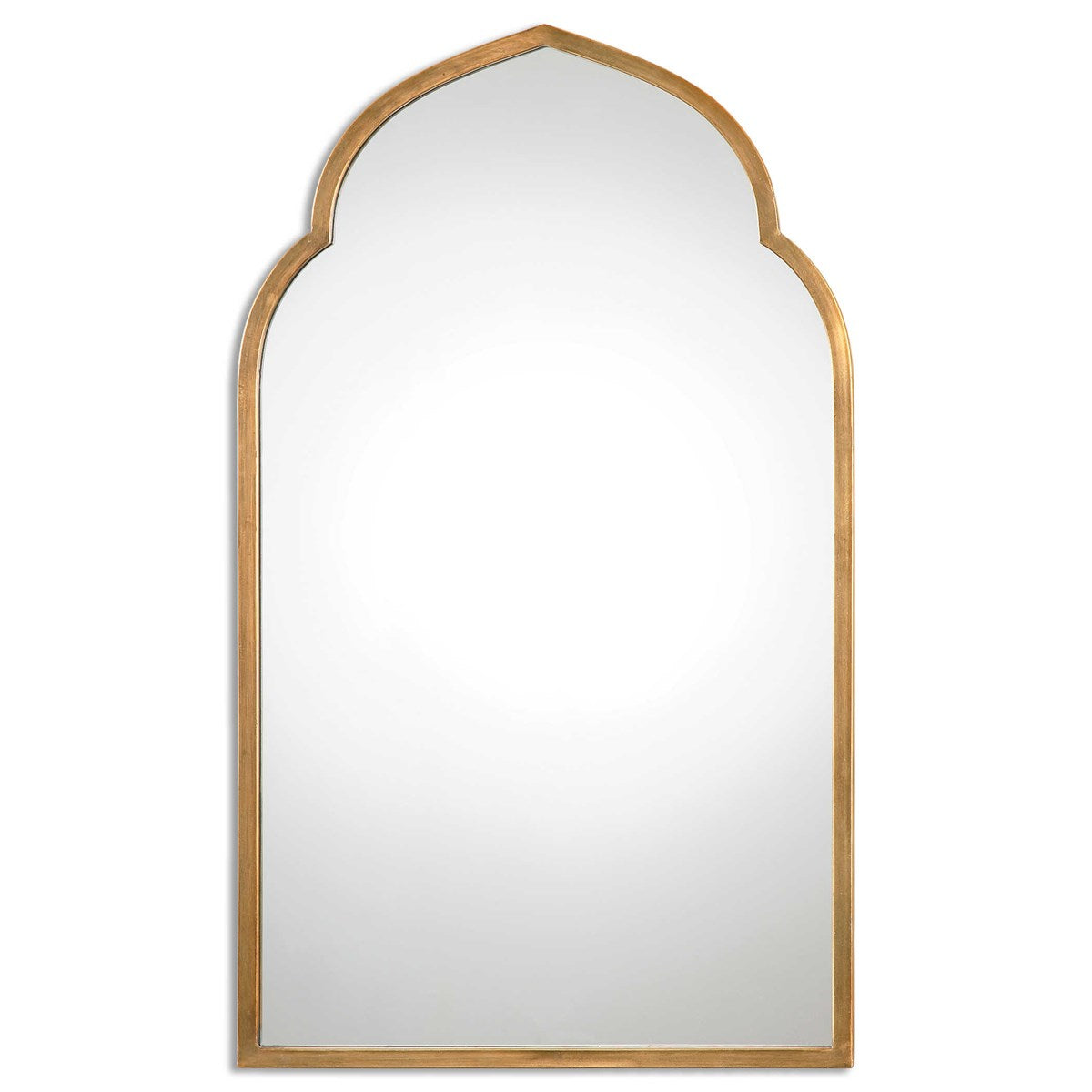 Antiqued Bronze Arched Mirror
