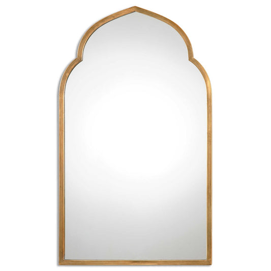 Antiqued Bronze Arched Mirror