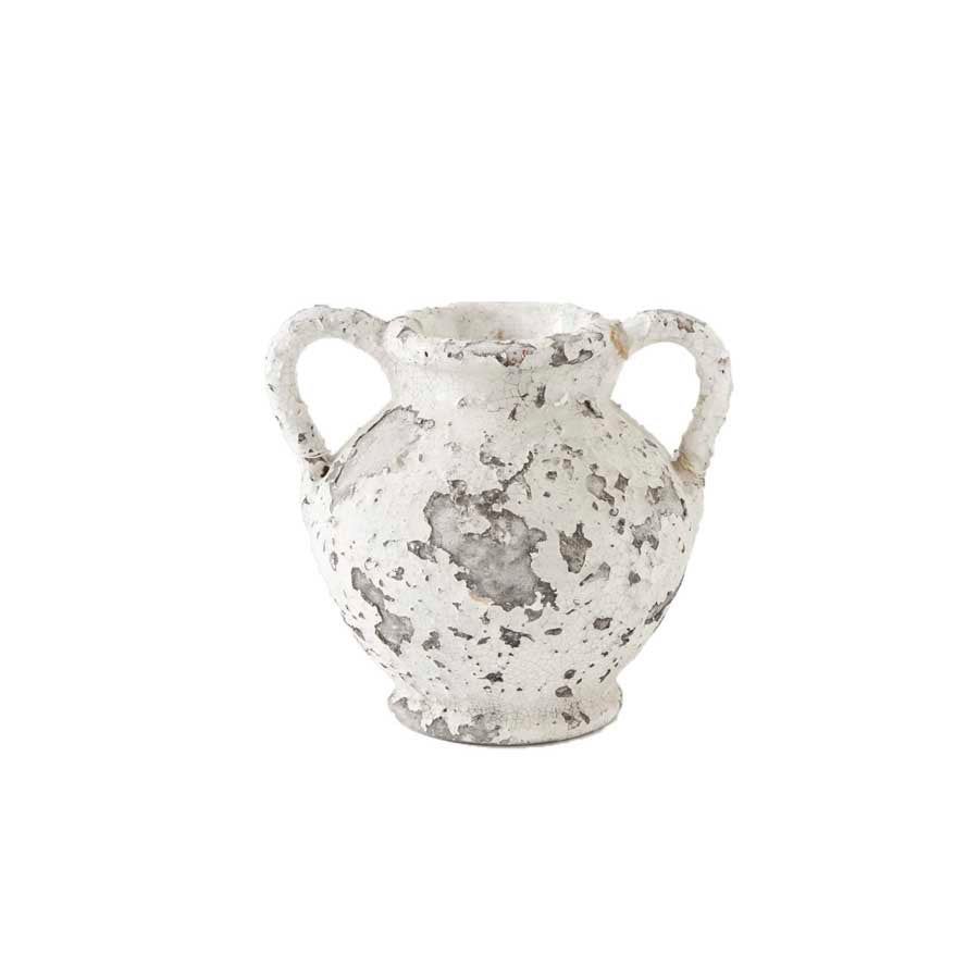 White Crackle Vase