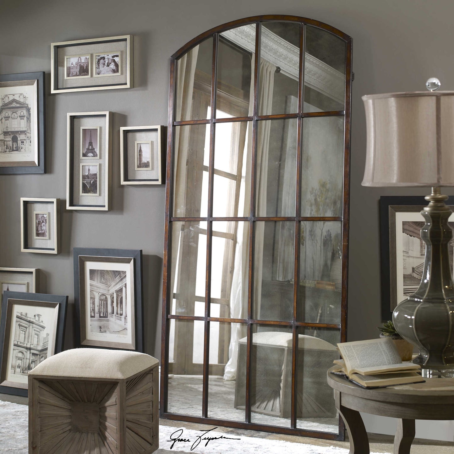 Amiel Large Arched Mirror