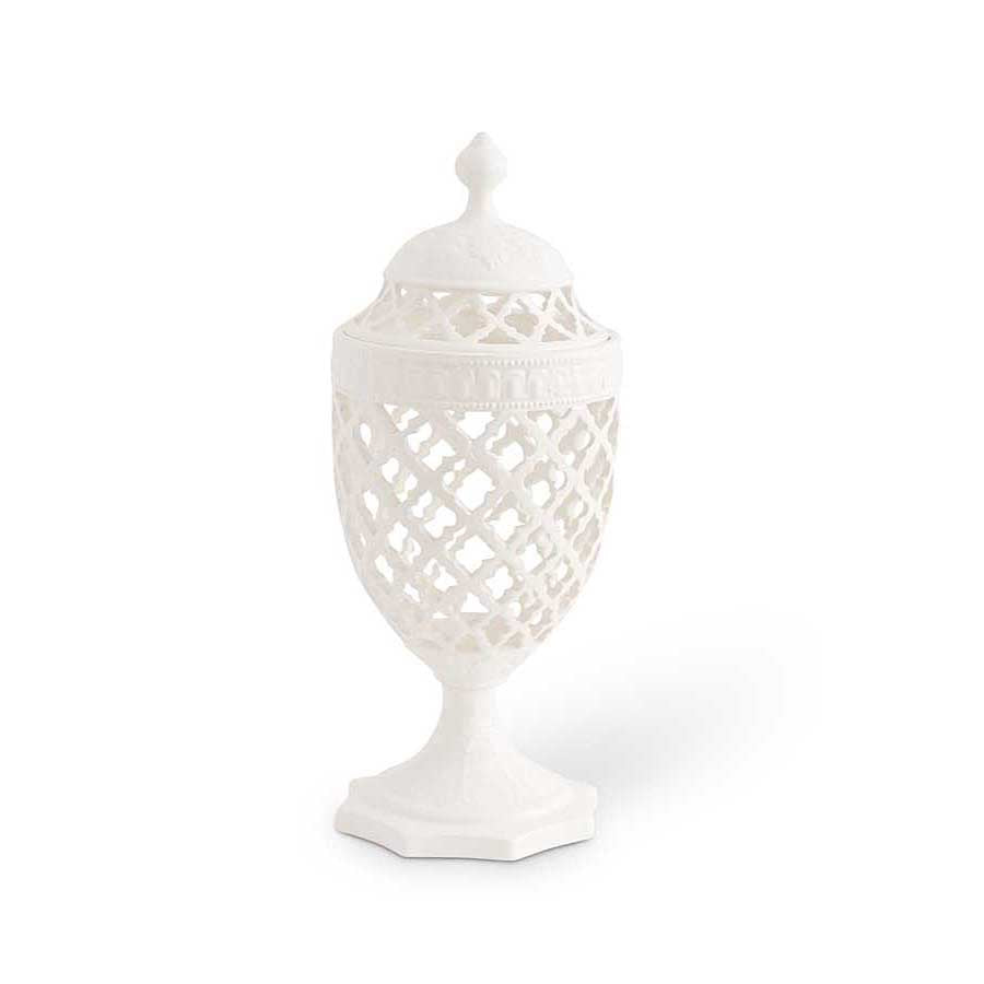 White Ceramic Filigree Piece (Various Styles)