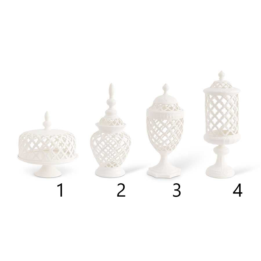 White Ceramic Filigree Piece (Various Styles)