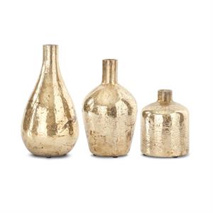 Antique Copper Matte Glass Bottle Vase (Grad Sizes)